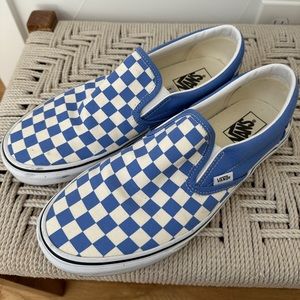 Men’s Vans Slip-On - Checkered Blue Size 10.5